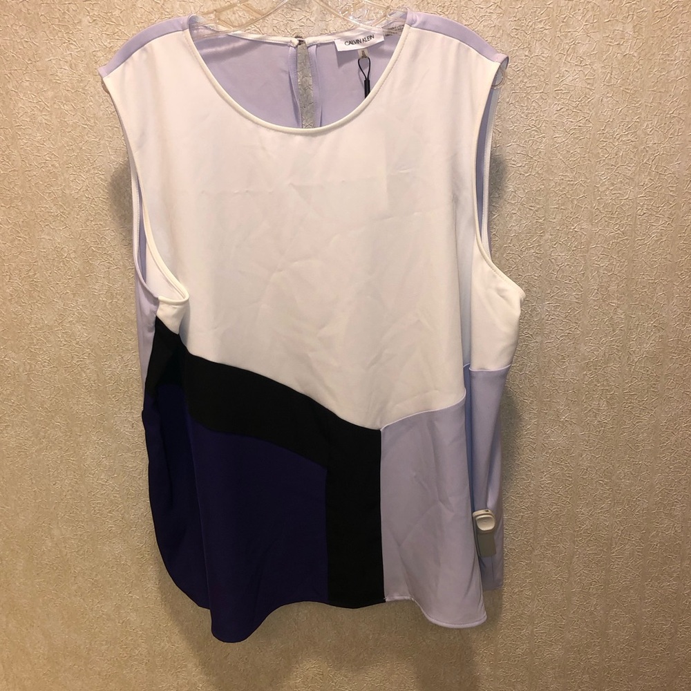 Calvin Klein Women's Sleeveless Tank Top Size 1X Stretch New With Tags